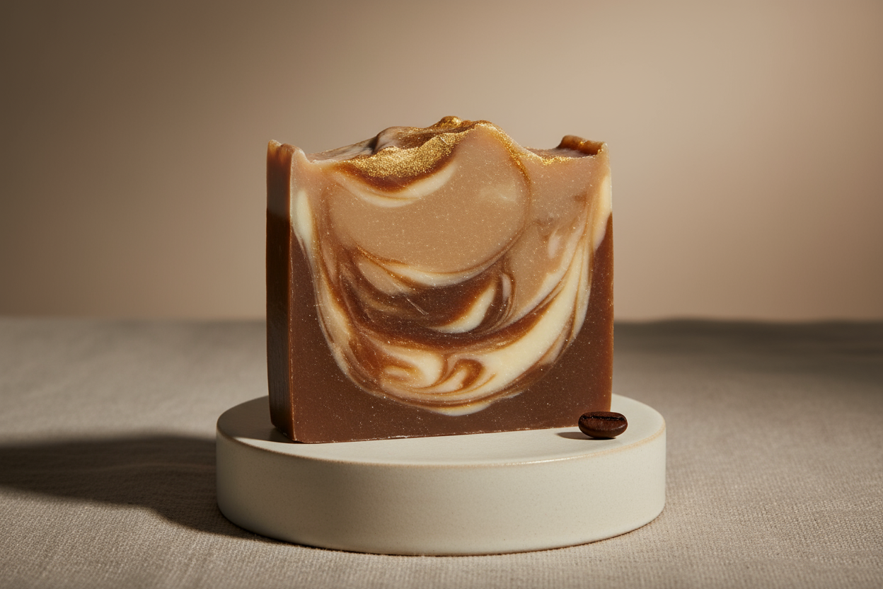 maak een luxe zeepblok van de "golden roast"